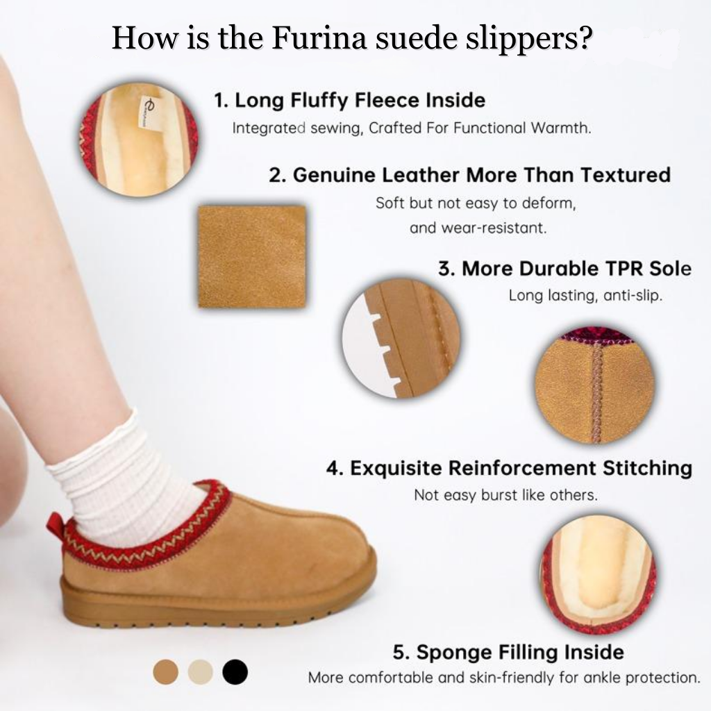 Furina™ Waterproof Outdoor Suede Slippers